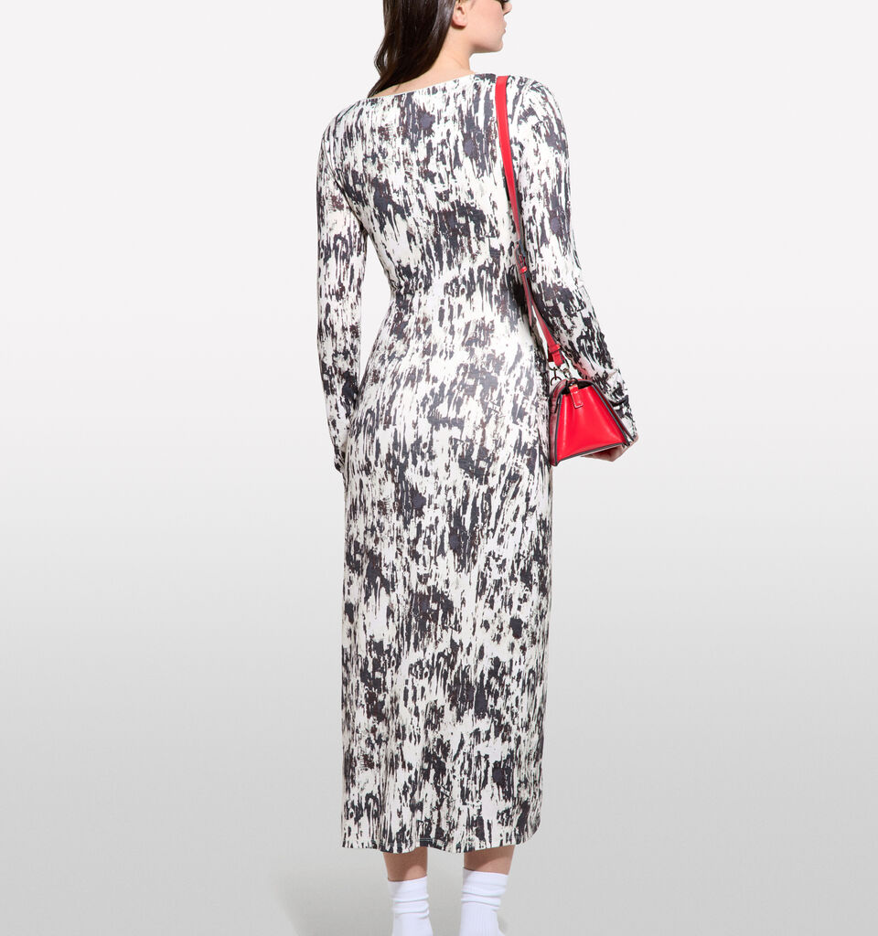 Vestito aderente con spacco - vestiti midi da donna - Multi-color | Sisley image number 3